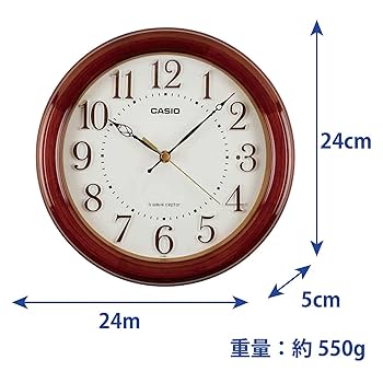 カシオ CASIO ITM-800NJ-5JF 電波時計 掛け時計 木目調 カシオ CASIO ITM-800NJ-5JF 電波時計 掛け時計 木目調